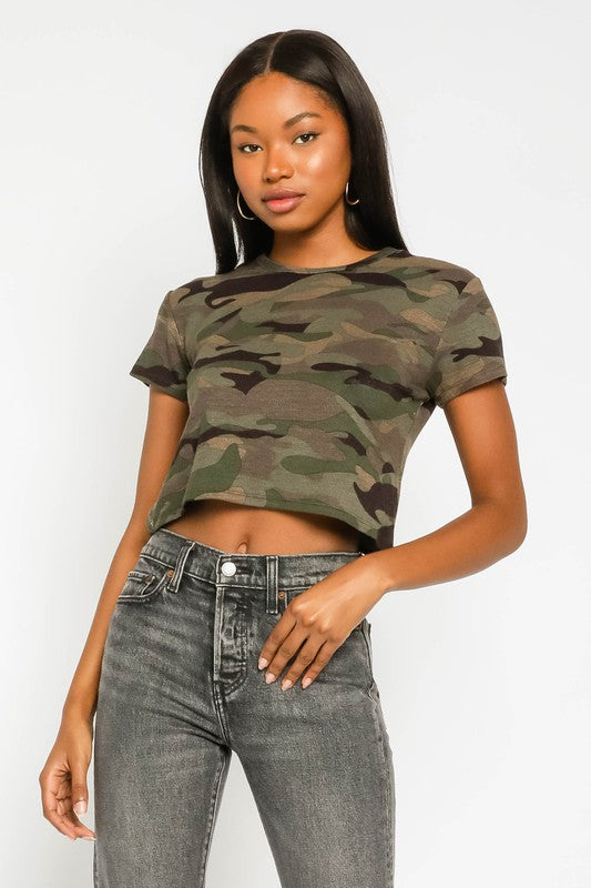 Camo crop tank deals