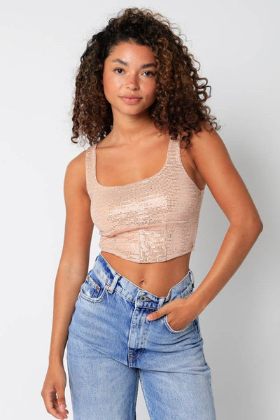 sequin crop top